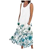 Generic Sundresses for Women Flowy Round Neck