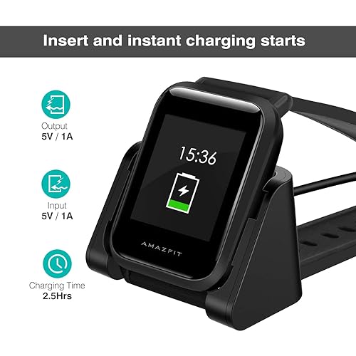 MoKo Charger Compatible with Amazfit Bip/Bip Lite Smartwatch