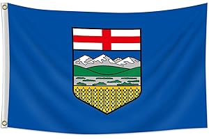 Alberta Flag 3x5 Outdoor Heavy Duty Large 100D Canada Province Outdoor Banner,90x150cm Thick Polyester Canadian Province of A
