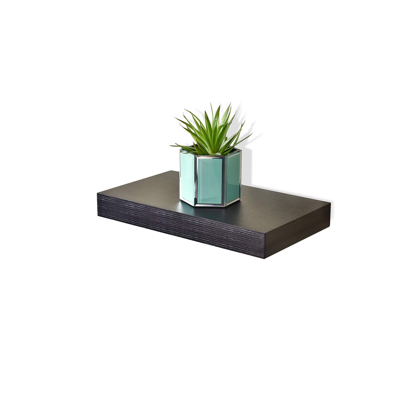 WELLAND 16 inch Espresso Mission Floating Shelves for Wall, Bathroom