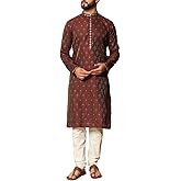 Sonisha SK140 Men's Maroon Kurta Pajama Set Wedding Kurta Pyjama Indian Party Suit