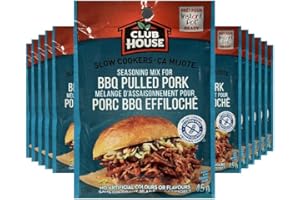 Club House, Dry Sauce/Seasoning/Marinade Mix, BBQ Pulled Pork, Slow Cookers, 45g, Case Pack 12 Count