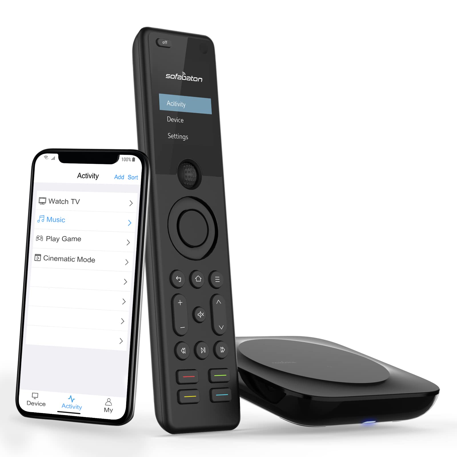 Photo 1 of SofaBaton X1 Universal Remote with Hub and App, All-in-One Smart Universal Remote Control with Customize Activities, Control Up to 60 IR/Bluetooth/WiFi Devices