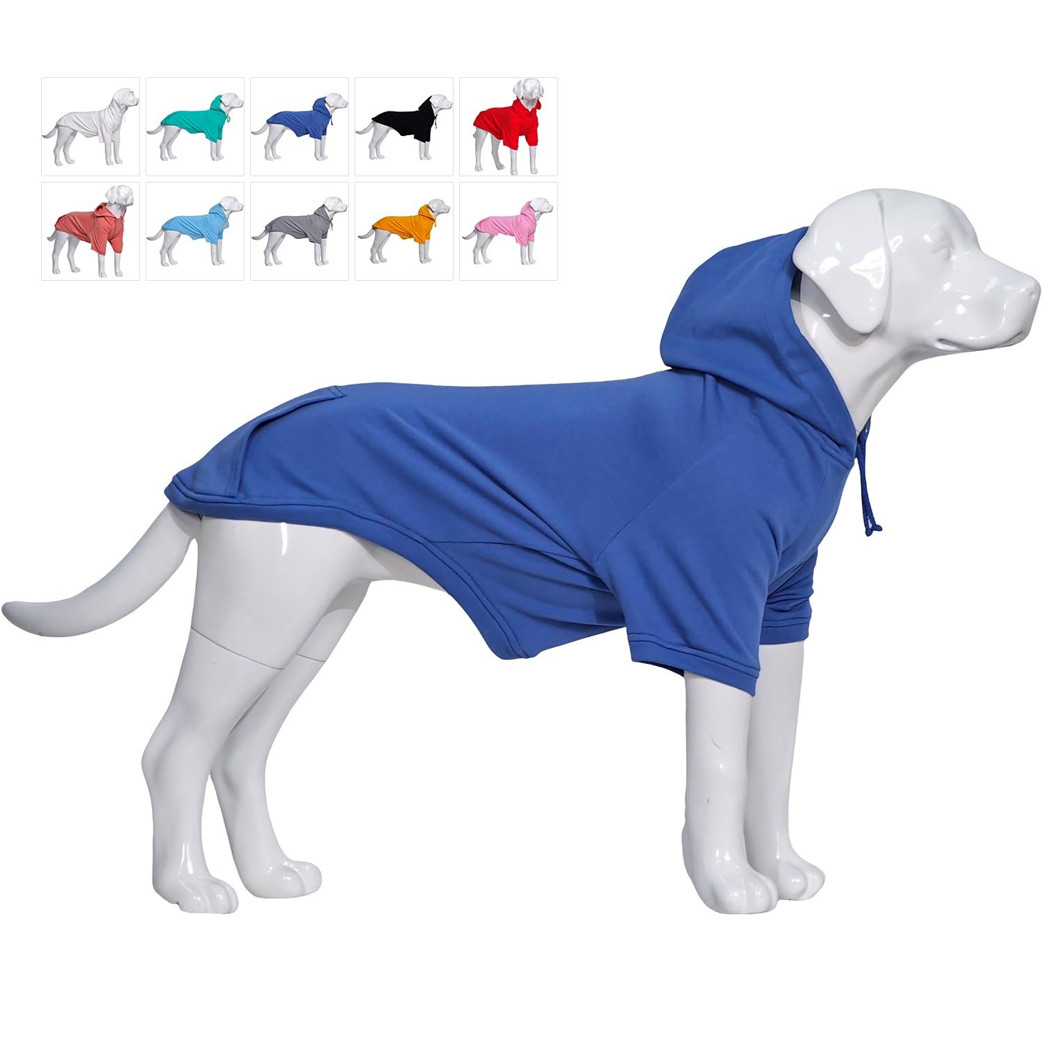 Lovelonglong Pet Clothing Dachshund Dog Clothes Coat Hoodies Winter Autumn Sweatshirt for Dachshund Dogs 10 Colors 100% Cotton 2018 New (D-M, Blue)