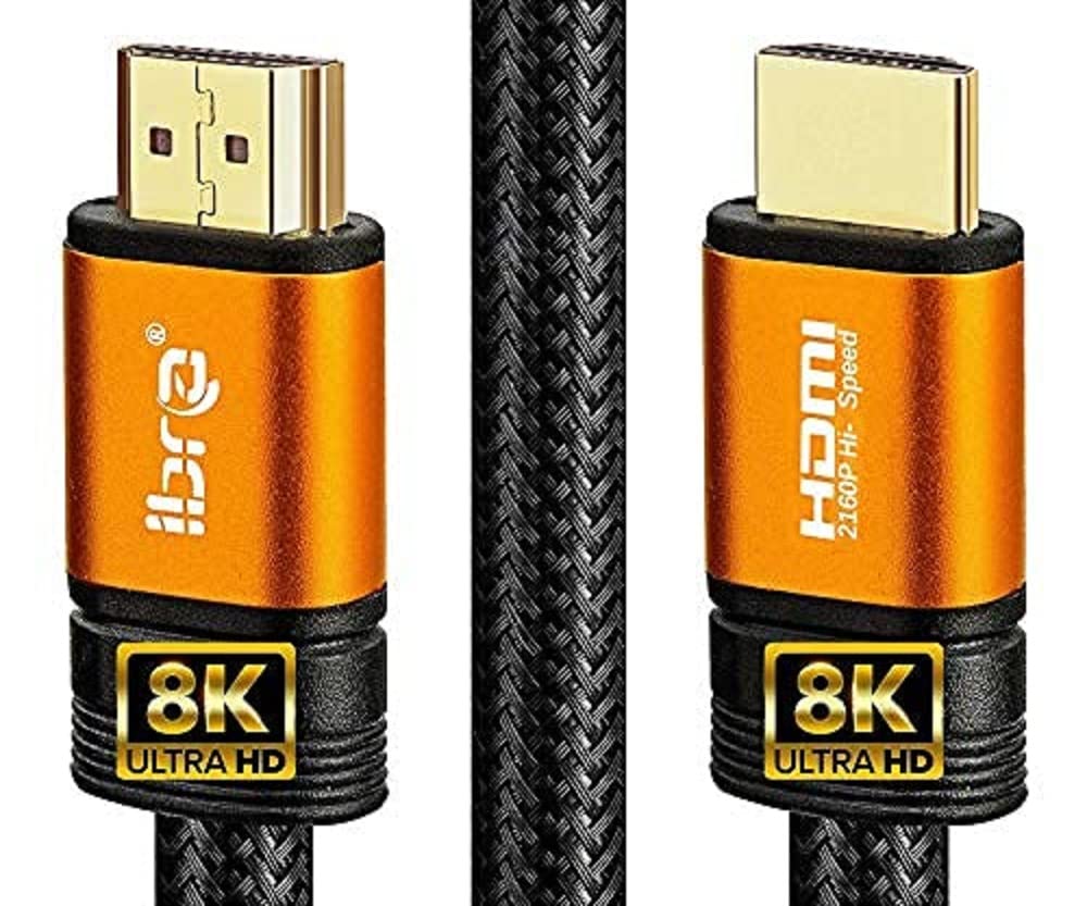 IBRA 2.1 Orange HDMI Cable - 8K Ultra High-Speed 48Gbps, Supports 8K@60Hz, 4K@120Hz, Compatible with Fire TV, 3D Support, Ethernet Function - 5M — image 1