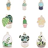 Cheriswelry Fruit Theme Enamel Alloy Charms Resin Enamel Fruit Pendants Cherry Pineapple Alloy Dangle Charms 15-32x10-22X1-20.5mm for Jewelry Making Necklaces Earrings Bracelets