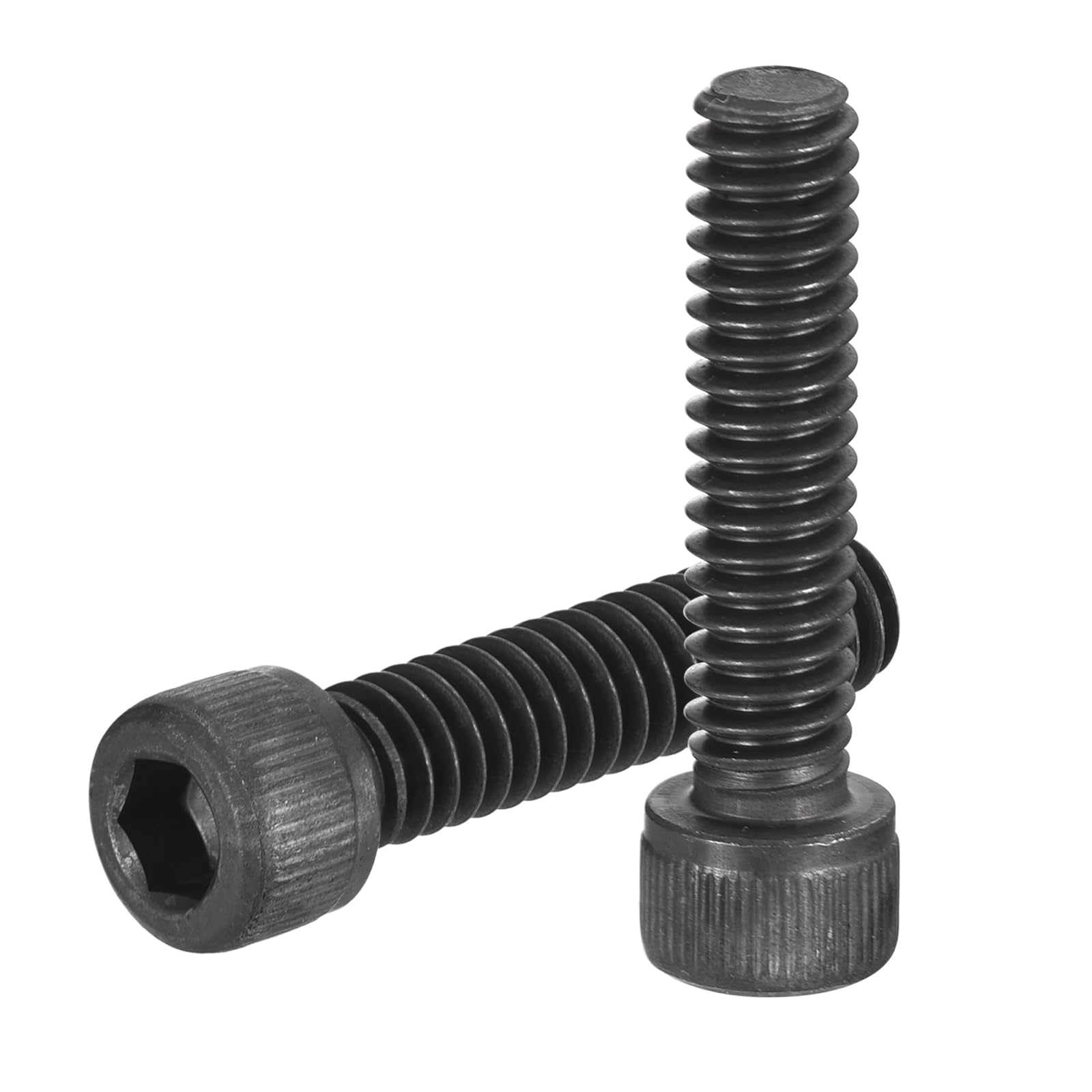 uxcell Hex Socket Bolts (1/4"-20x1"), Grade 12.9 Carbon Steel Hex Socket Drive Screws, Black, 20 Pcs