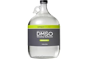 DMSOSTORE DMSO Liquid 1 Glass Gallon Jug, Pure 99.995% Pharma Grade, Non-Diluted, Low Odor, Dimethyl Sulfoxide