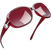 Joopin Big Womens Sunglasses Polarized Trendy Sun Glasses Large Rectangle UV Protection Rhinestone Sunnies