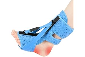 ANSUSIC Plantar Fasciitis Night Splint-Upgrade 3 Adjustable Planter Facetious Relief Brace,Plantar Fasciitis Relief Women Men Straps,Support Relief Foot Drop Achilles Tendonitis Day Night(Blue-1PC)