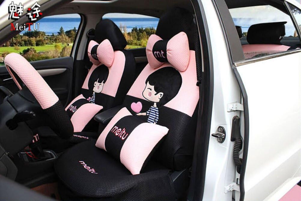 Best pink cartoon front seat covers and accessories