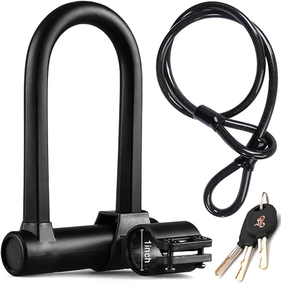mioni Motorcycle/Bike U Lock, Heavy Duty High Security U
