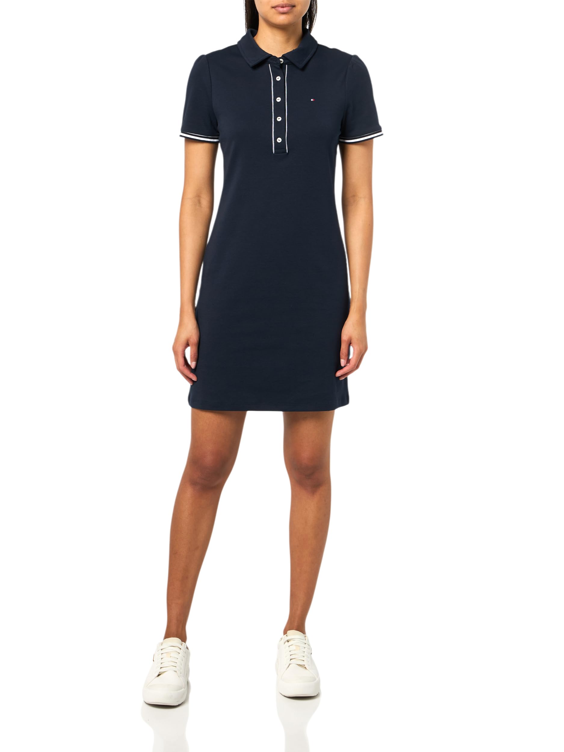 Photo 1 of Tommy Hilfiger Women's Short Sleeve Polo, Sky Captain, Small
