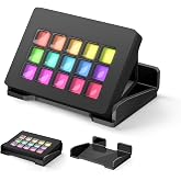CaSZLUTION Acrylic Holder Base for Elgato Stream Deck MK.2, Black | Desktop Display Stand, Anti-Slip Design, Enhanced Support, Upright Use Needs Original Back Stand, Stand Only