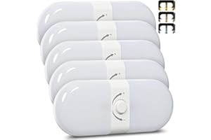 Aaleds RV Lights Interior, 180 LEDs Dimmable RV Led Camper Lights Fixtures Interior 12v Volt, 3 Color RV Ceiling Dome Light with Switch for RV/Camper/Trailer/Boat (Warm+Cool+Natural White) 5Pack.