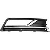 Hihaha Fog Light Grill Front Lower Bumper Fog Light Cover Inserts No.561854662HRYP for VW Passat 2016-2019 Black,Silver Tone ABS 1 Pc Front Right Car