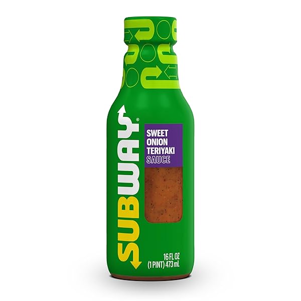 SUBWAY SWEET ONION TERIYAKI SAUCE, 16 FL. OZ., MADE WITH GINGER, POPPYSEED AND GREEN ONIONS, PERFECT CHICKEN MARINADE, GLAZE, STIR FRY OR HIBACHI SAUCE