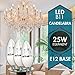 TCP LDCT25W50K6 LED Decorative B11 Chandelier Light Bulbs, Candelabra Based (E12), 25 Watt Equivalent, Torpedo, Daylight, Dimmable, 6 Count