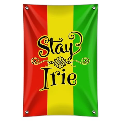 Amazon Com Graphics More Stay Irie Rastafarian Flag Home