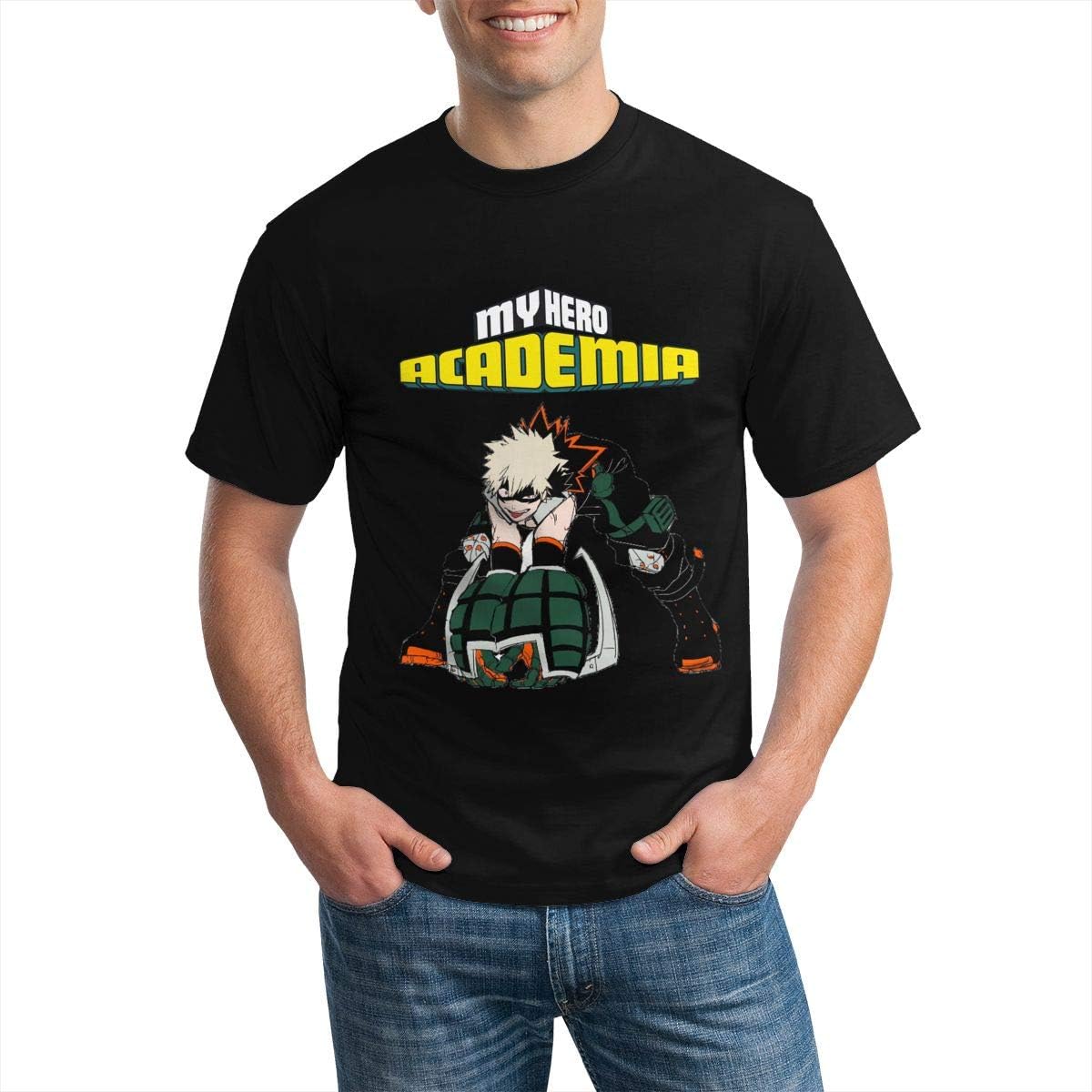 My Hero Academia Bakugo Mens T Shirt Crew Neck Short Sleeve