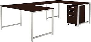 Amazon.com: Bush Business Furniture 400 Series Escritorio en forma de U