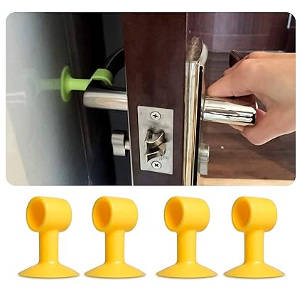 4pcs silicona antigolpes tope para puerta con perforación libre y ...