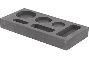 SUPVOX Jewelry Casting Graphite Ingot Mold Six Slot Metal Melting Tool for Silver Gold Refining