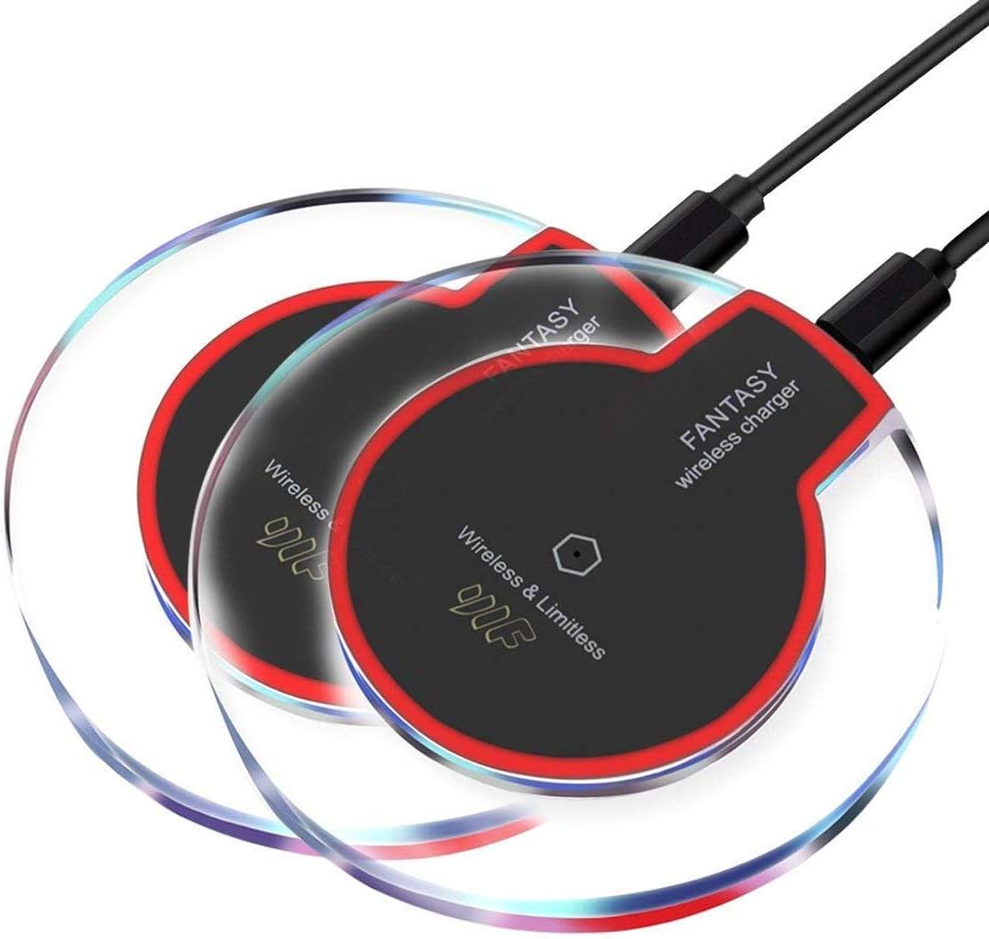 2Pcs Wireless Charger,2Pcs 10W/7.5W/5W Wireless Charging Pad Compatible with iPhone 8/8plus iPhone X/11 Samsung Galaxy S9/S8/S7/S6/Edge/Plus/S6 Active,Moto Maxx, Moto Droid Turbo 2/Turbo
