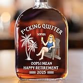 No More Alarm Clocks - Coworker Personalized Custom Whiskey Bottle - Appreciation, Retirement Gift For Coworkers, Work Friends, Colleagues