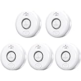 RUIKORING 5 Pack Water Leak Alarm Detector, 0-120dB Adjustable, IP67 | 5-Year Battery Life, Dual Probes Sensitive Leak and Drip Sensor Alarm, Home Kitchen, Basement, Sink, Laundry Flood Prevention