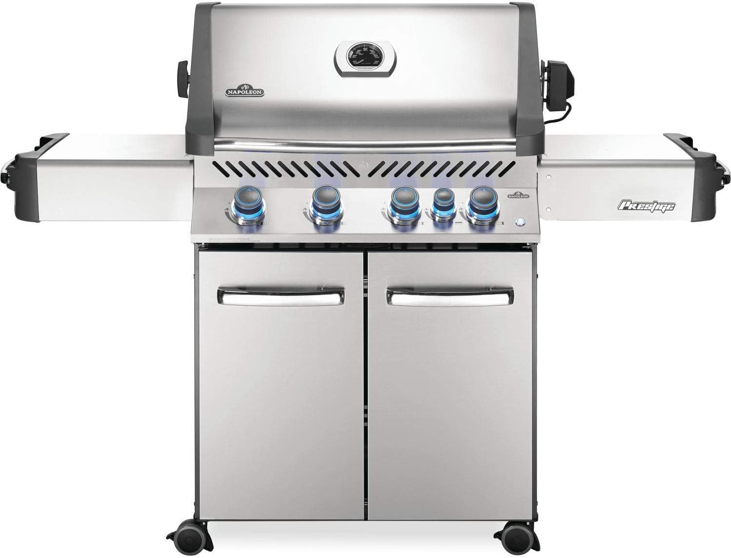 Napoleon P500RBNSS-3 Steel Prestige 500 Natural Gas Grill with Infrared Rear Burner, Stainless S