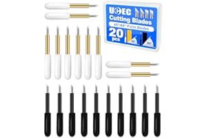 UCEC 10+10PCS Premium Fine Point Standard Blade & Deep Point Cutter Replacement Blades Compatible with Cricut Maker 4/Maker 3/Explore 4/Explore Air, Replacement Cutting Blade for Multiple Material