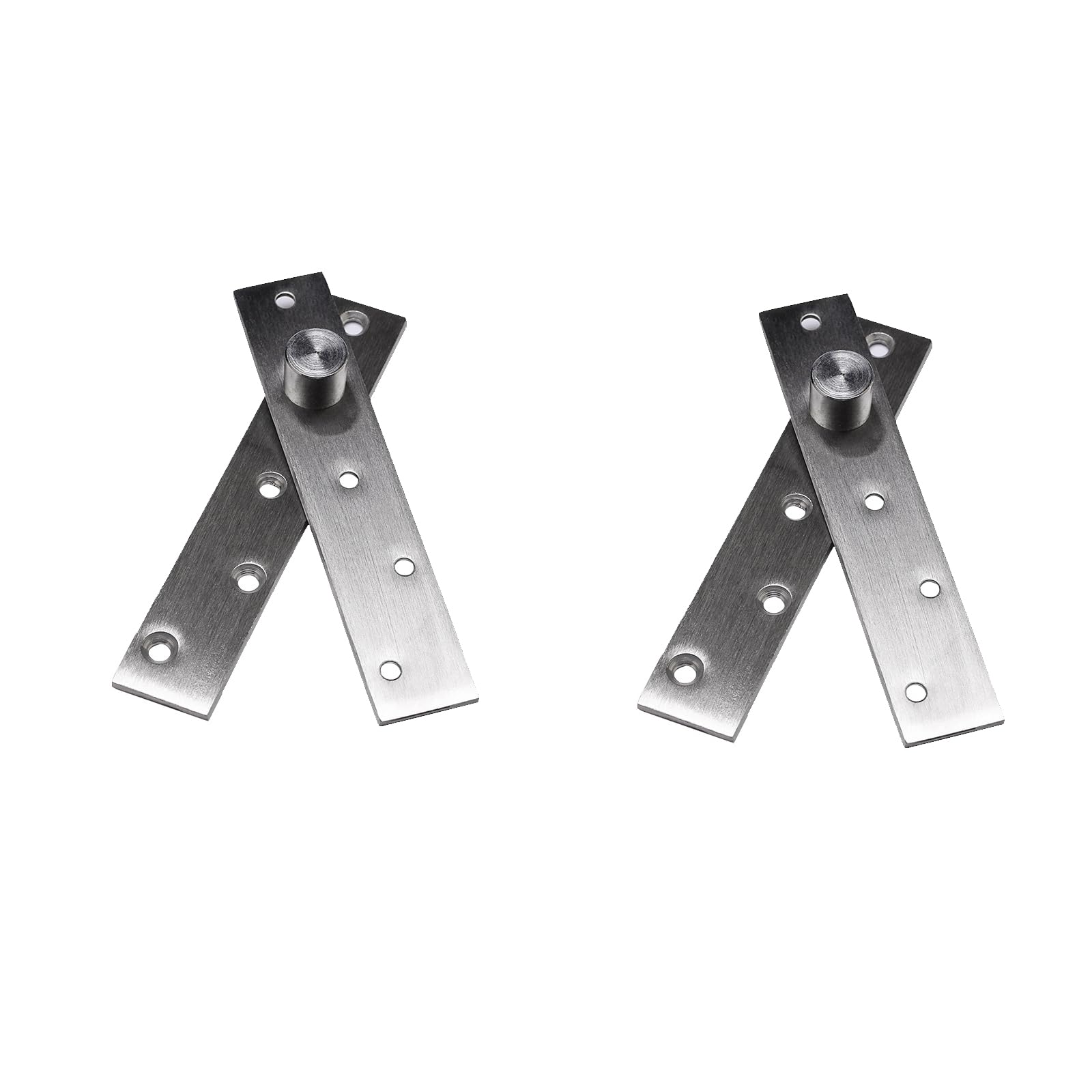 Leliafleury 2Pcs Door Pivot Hinge 99 x 24mm Stainless Steel Concealed Pivot Hinges 270 Degree Rotating Door Hinge Eccentric Pivot Hinges for Door Window Cabinet