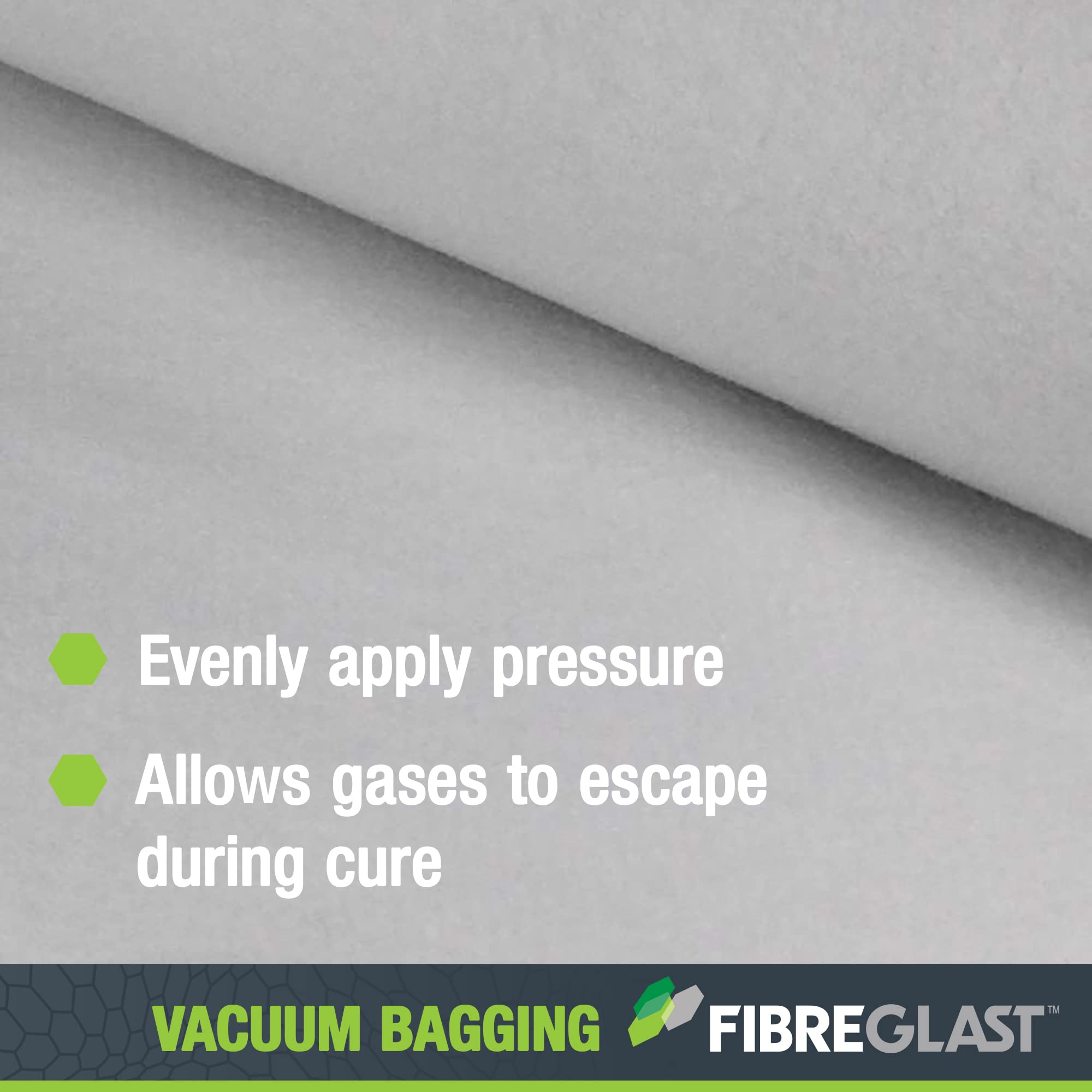 Fibre Glast Breather Bleeder Cloth, 5 Yards – Elite Lab Vacuum Bagging Supplies, Degassing Chambers & Vac Purge Kits – Seal & Stabilize Composites of Carbon, Fiberglass, Epoxies, Resins – Made in USA