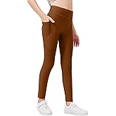 Zaclotre Girls Fleece Lined Leggings Warm Winter Running Tights for Kids High Waist Athletic Yoga Pants with Pockets