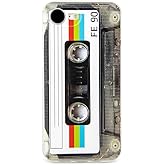 FAteamll Case for iPhone 16e Matte Finish Heavy Duty Soft Back Cover with Reinforced Corners TPU Soft Bumper Retro Cassette Tape Case Compatible with iPhone 16e