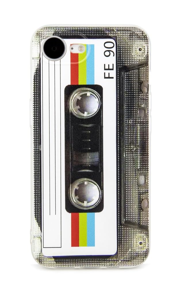 Photo 1 of FAteamll Case for iPhone 16e Matte Finish Heavy Duty Soft Back Cover with Reinforced Corners TPU Soft Bumper Retro Cassette Tape Case Compatible with iPhone 16e