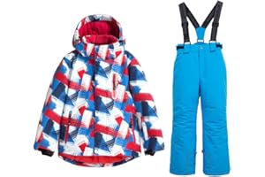 HOTIAN Boys Ski Jacket Snow Jacket Pants Suits Windproof Waterproof Winter Coats