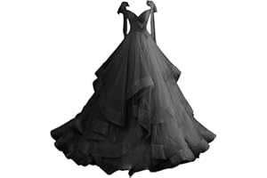 CWOAPO Layered Ruffles Tulle Prom Dresses Spaghetti Strap Ball Gowns Long Elegant V Neck Bow Formal Evening Dresses 2025