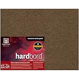 Ampersand Art Supply Hardboard Wood Painting Panel: Museum Series Hardbord, 1/8 Inch Depth, 11x14