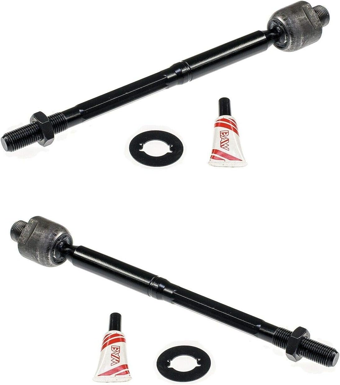 Pair Set 2 Front Inner Steel Steering Tie Rod Ends For