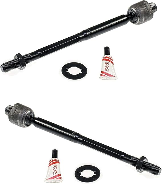 Pair Set 2 Front Inner Steel Steering Tie Rod Ends For