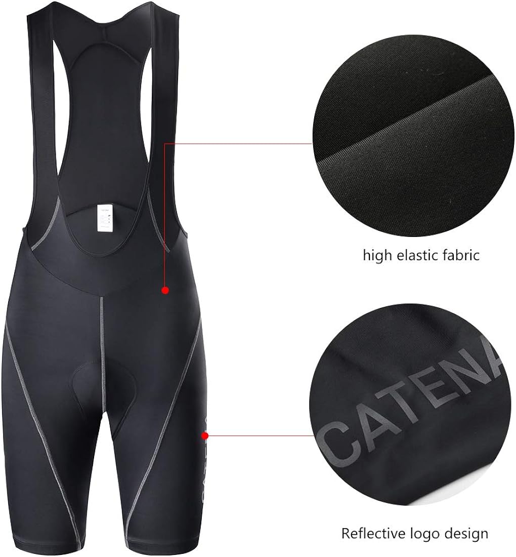 CATENA Men's Cycling Bib Shorts 3D Padded Bike Short Breathable Bicycle Tights: Clothing