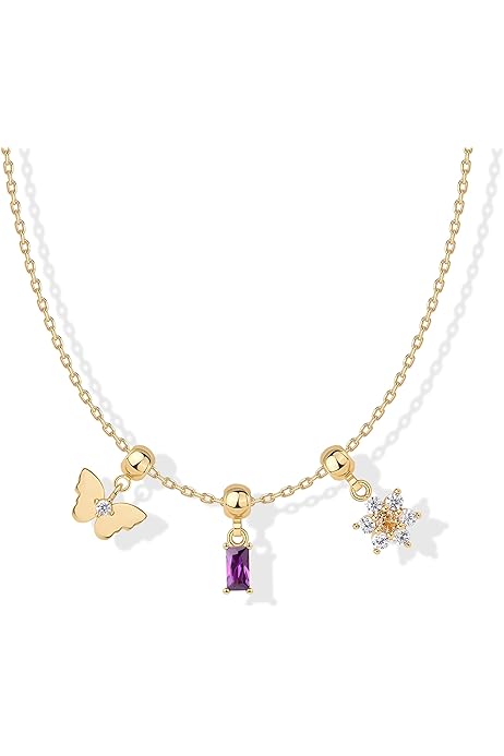 Amazon.com: Vintage Chinoiserie Charm Necklace, Gold Plated 