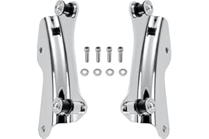 Eumti Chrome 4-Point Docking Hardware Kit for Harley Touring 2014-Later Custom Quick Release Tour Pack Luggage Rack Backrest Replacement 52300353 Fit for CVO Road King Street Road Electra Glide