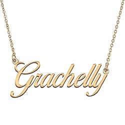 HUAN XUN Customized Custom Simple Any Name Necklace