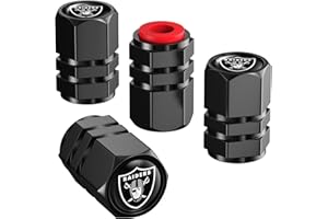 AOOBLE 4PCS Black Tire Valve Stem Caps, Aluminum Tire Valve Cap Set, Universal Stem Covers for Cars Trucks Motorcycles SUVs and Bikes