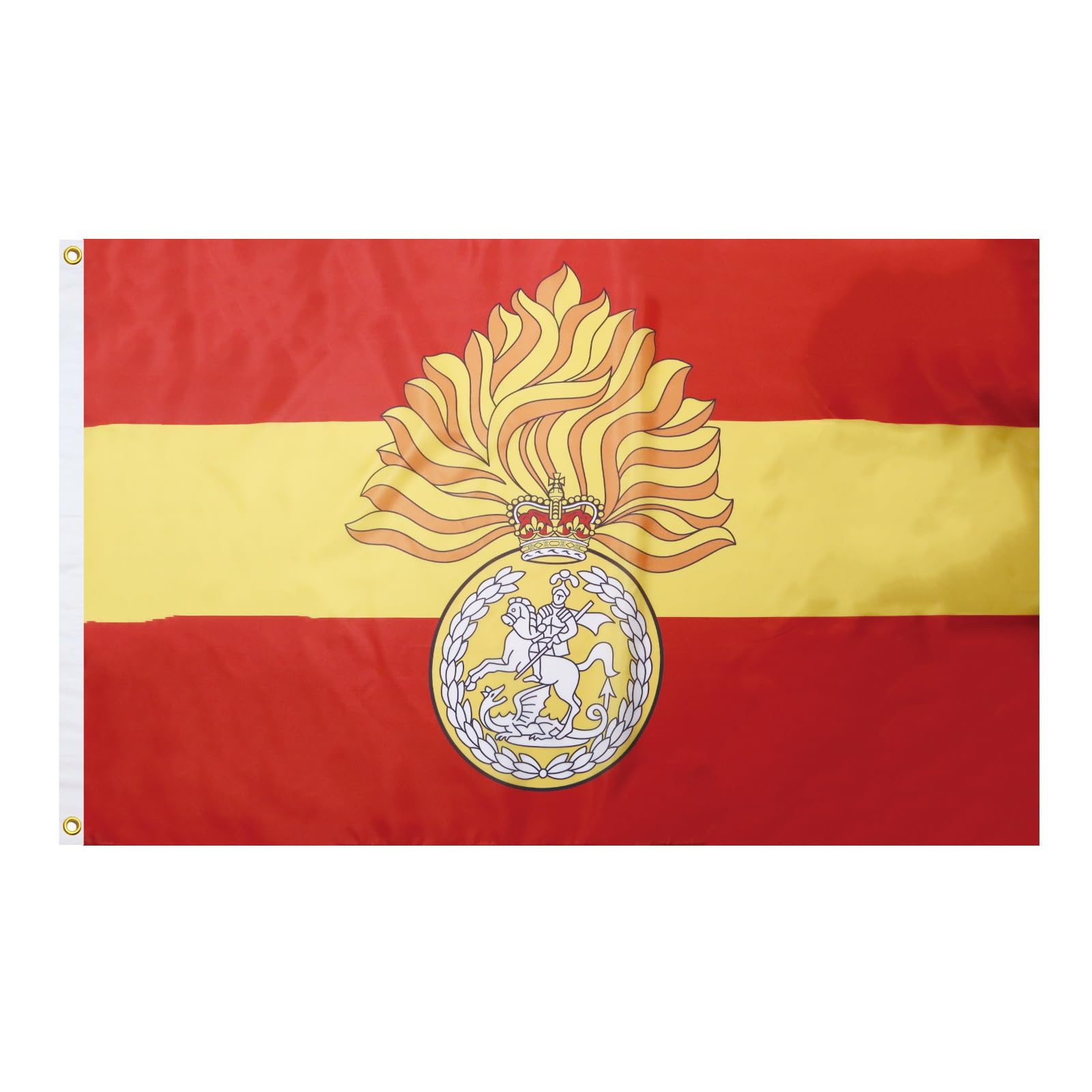 AZ FLAG - Royal Regiment Of Fusiliers Of British Army Flag - 3x5 Ft - 100D Polyester Queen'S Division Banner with Two Metal Grommets - Fade Resistant - Vivid Colors - 3' x 5' Feet - 150x90 Cm