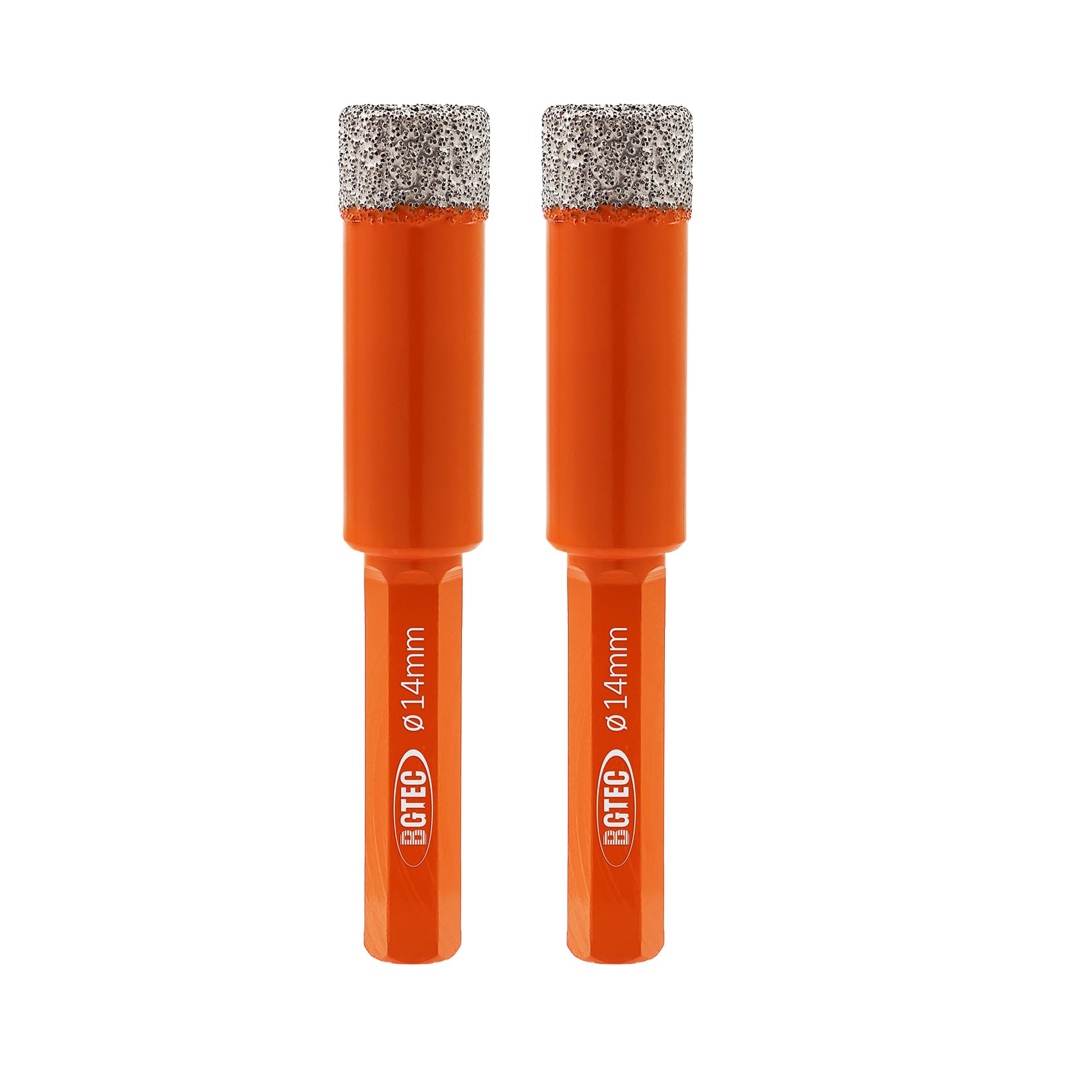 BGTEC Dry Diamond Drill Bits 2pcs 14mm Hex Shank for Granite Marble Porcelain Tile Ceramic — image 1