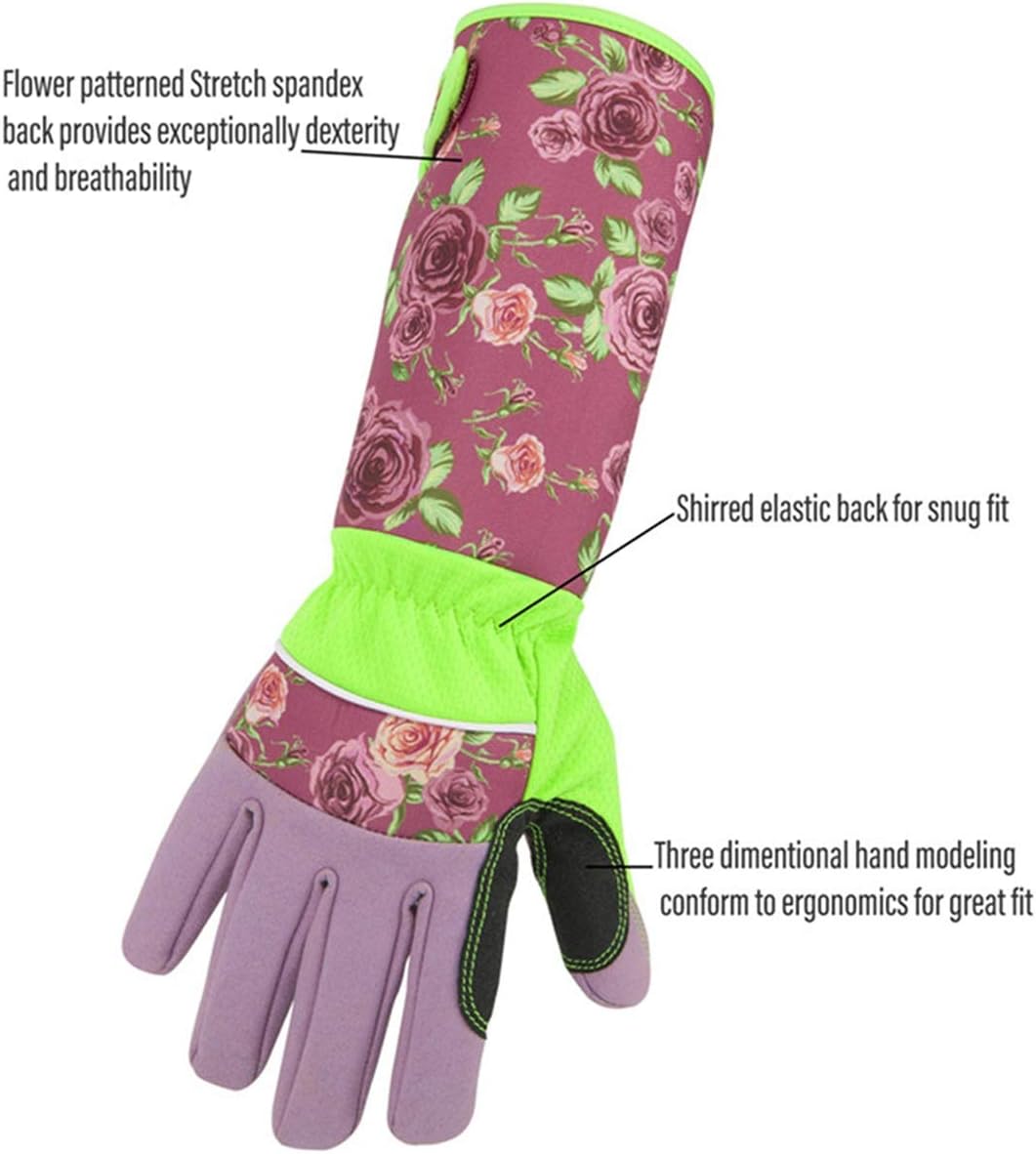 Floral Puncture Resistant Moligh doll Long Sleeve Gardening Gloves